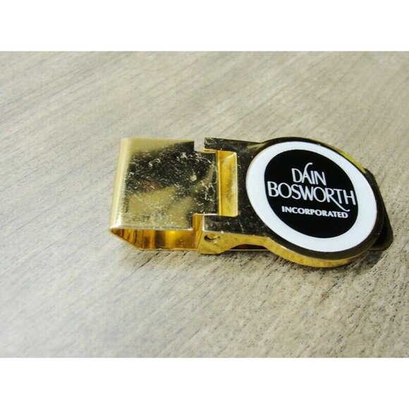 11-6-92 Vtg Money Clip "Dain Bosworth Incorporated" Advertising Gold Tone - Picture 2 of 5